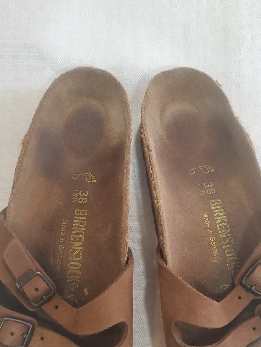 Birkenstock Brown Double Buckle Slide Sandals - Picture 2 of 14